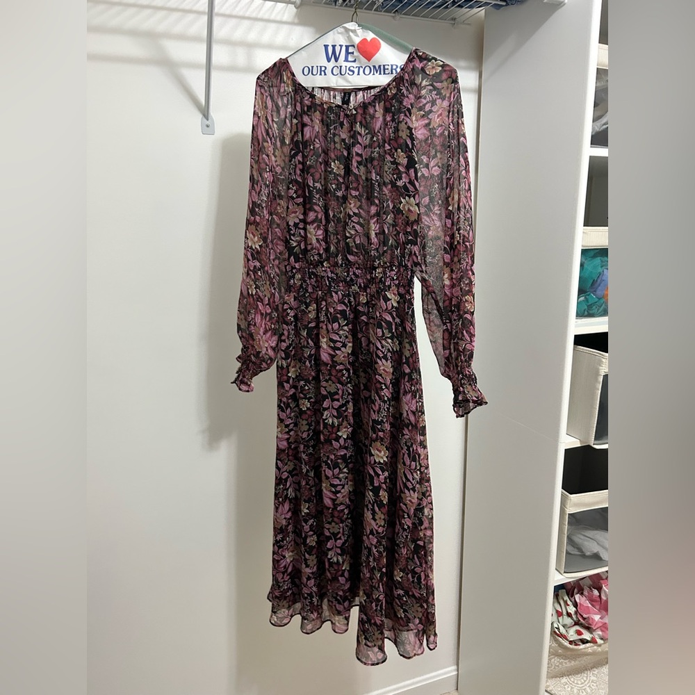 Mango dress, gauze with cinch waist